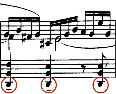 Example 2a: Busoni's bass pedal