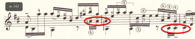 Example 5d: Segovia's score